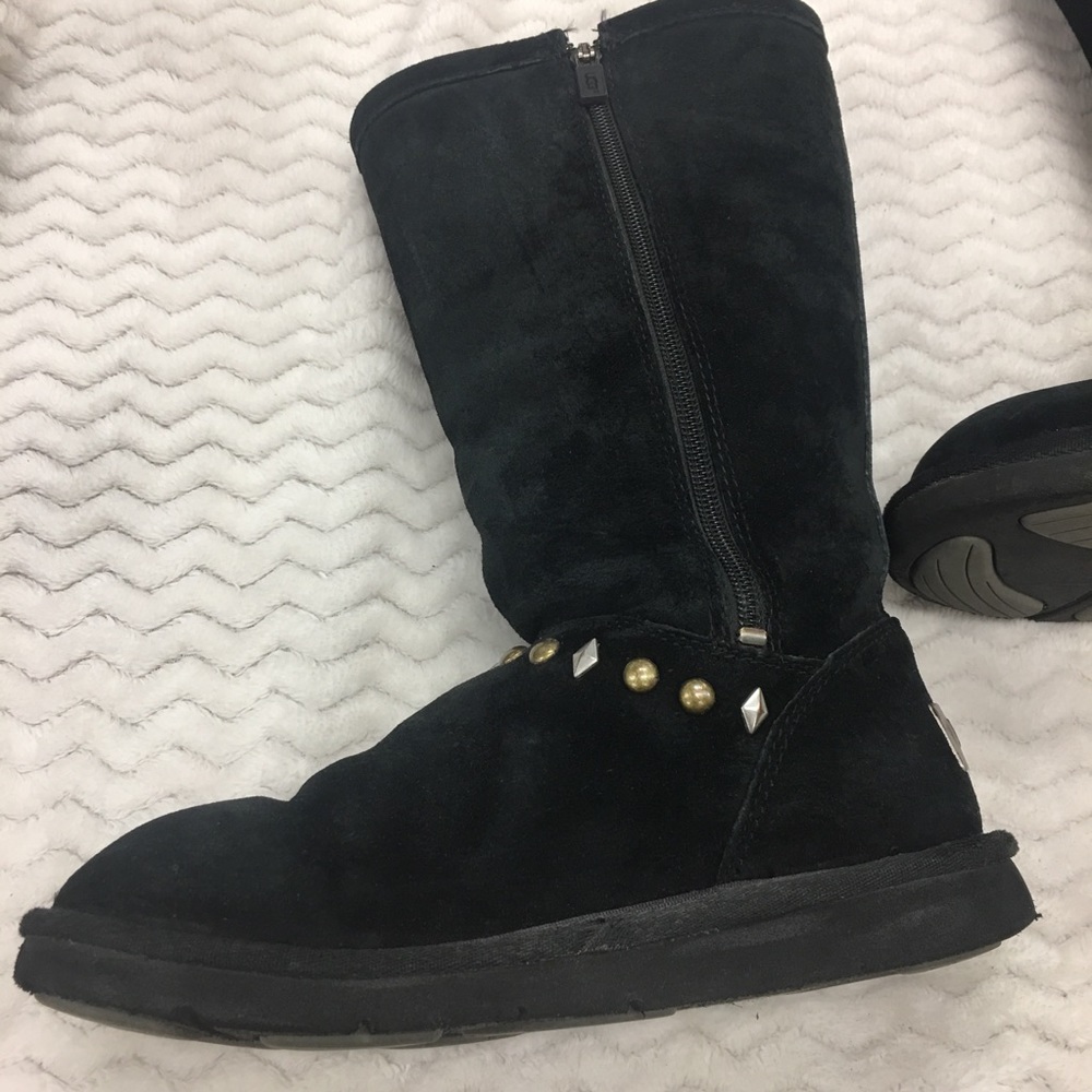 Ugg Black Suede Boots with Jewels Size 6 - Picture 4 of 8